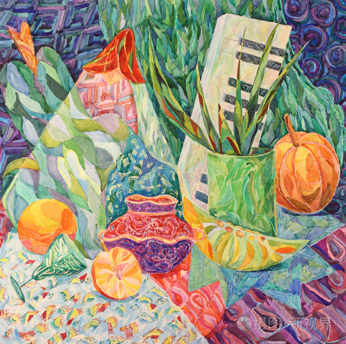 水彩画(静物)№136 水彩画水彩静物013图片_自然风光_自然风景-图行天下素材网