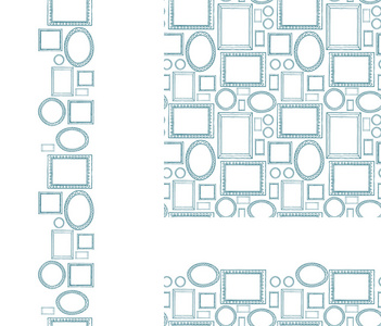 套的空白图片帧无缝图案和边框图片