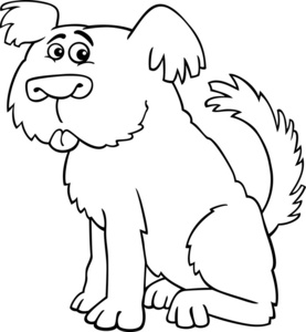 牧羊犬长毛狗的图画书照片