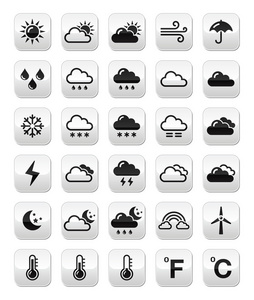 天气预报按钮集图片