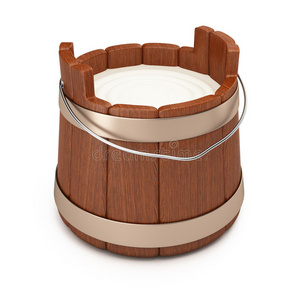 ps素材木桶牛奶木桶照片