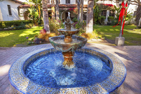墨西哥瓦喷泉花园圣布埃纳文图拉教会ca