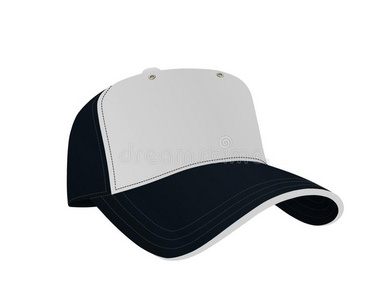 深蓝色和白色棒球帽