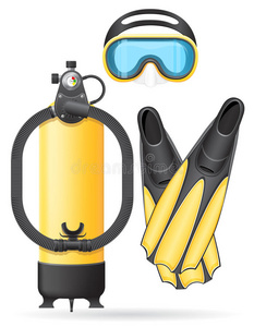 潜水用水肺面罩管和鳍状肢