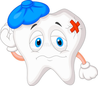 图:蛀牙损伤龋牙龈疾病切除术中的三颗人类牙齿牙齿健康平面信息图