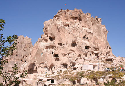 卡帕多西亚乌奇萨的洞穴住宅和旧城堡