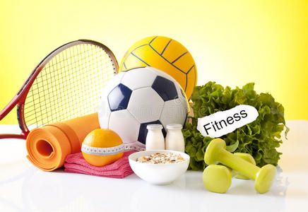 健康生活理念，食物和运动