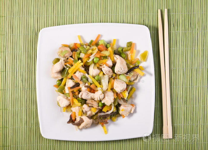 中餐蔬菜鸡