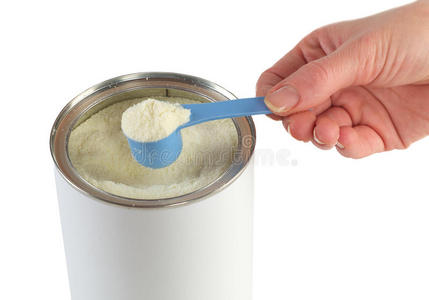 婴儿用奶粉乳制品.照片