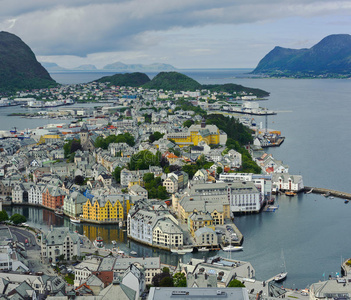 建筑 假期 城市 新贵 全景 古老的 海岸 挪威语 地点