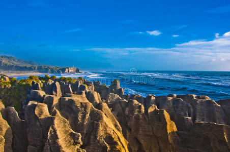 punakaiki煎饼岩，西海岸