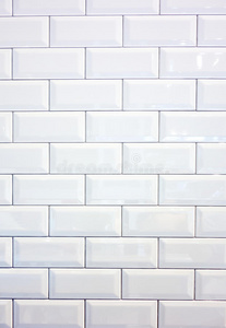 马赛克砖清洁白瓷砖墙面照片