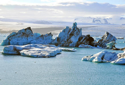 jokulsarlon泻湖的冰山