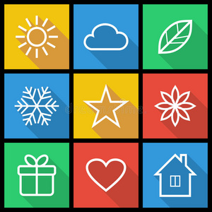 心的礼物平面图标图片