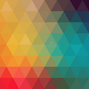 三角形几何形状的图案.彩色马赛克背景.照片