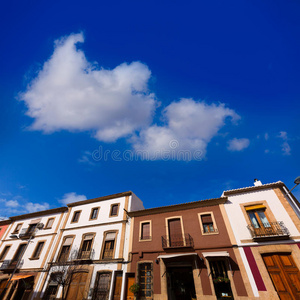 西班牙阿利坎特的哈韦阿萨比亚老城区街道