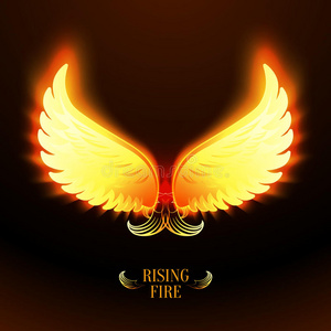 火翅膀明亮的火焰天使翅膀照片