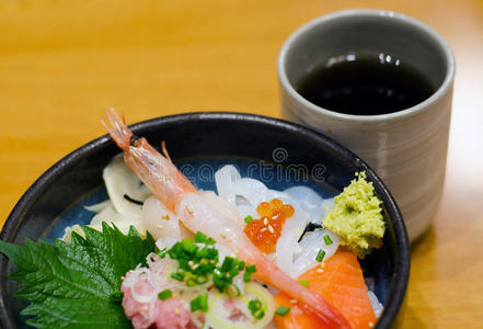 日式生茶海鲜饭