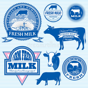 牛奶主题图标集