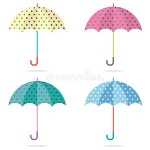 波尔卡 雨伞 季节 时尚 粉红色 保护 手柄 天气 气象学