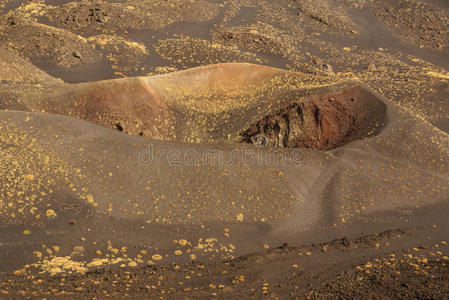 意大利西西里岛的埃特纳火山口