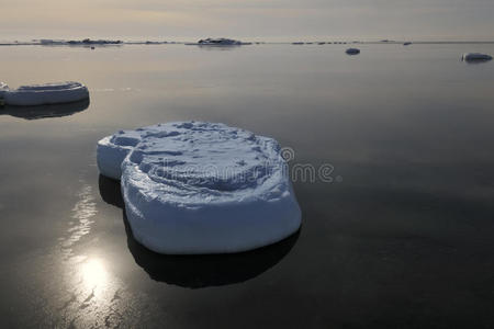 冰天雪地的海湾图片