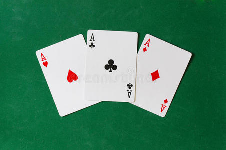 三张扑克素材三张王牌背景照片