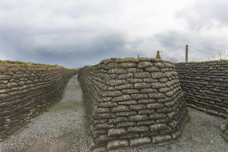 战壕,佛兰德群岛附近.照片