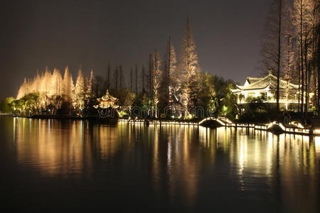 杭州西湖夜景