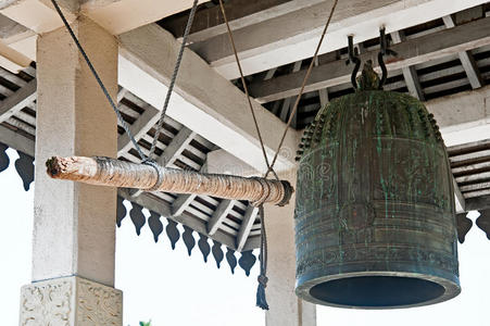 祈祷钟斯里兰卡佛寺敲钟照片