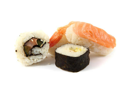 三文鱼寿司当美食图片