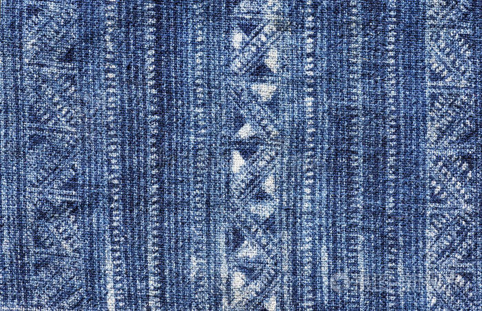 蓝色蜡染布图案