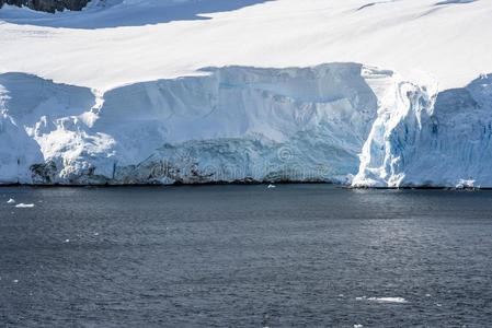 南极洲有冰层的海岸线