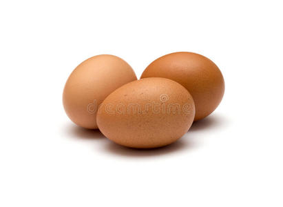 三个棕色鸡蛋