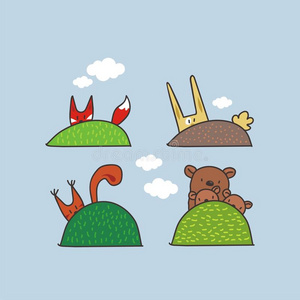 躲起来的表情包图片