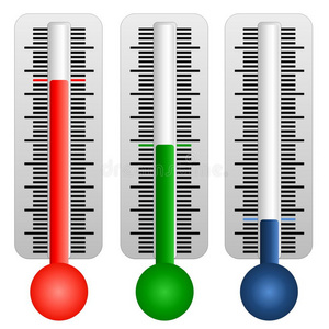 一套三个温度计图片