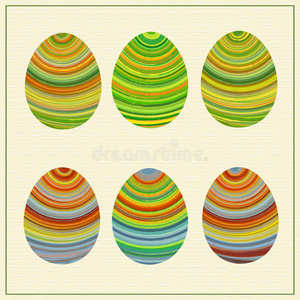 美女 假日 复活节 插图 内景 卡片 有趣的 鸡蛋 美丽的