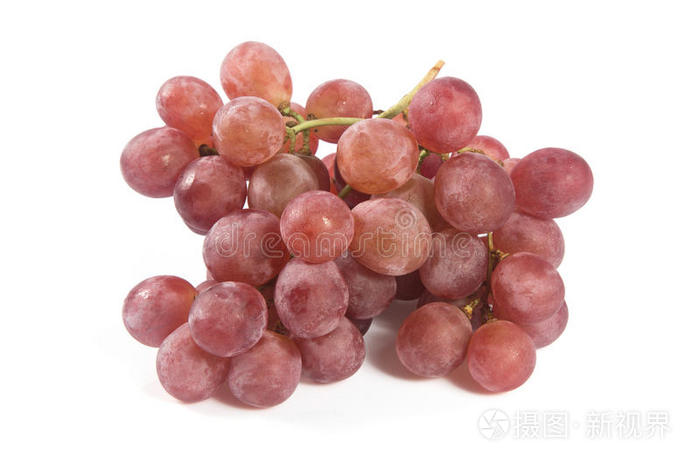 白底红葡萄。