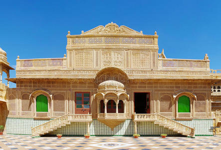 印度北部贾萨尔默的曼迪尔宫