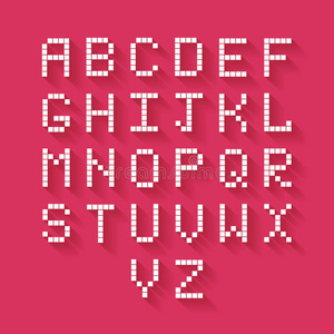 像素平面字母图片