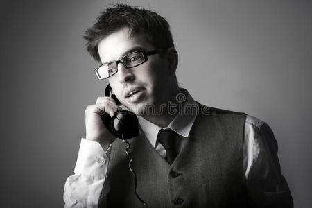 白种人 男人 商业 行动 工作 衣领 成人 电话 商人 工人