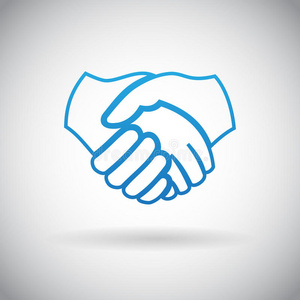 握手合作伙伴关系图标符号符号矢量图示照片