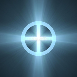 行星地球标志十字环光环照片