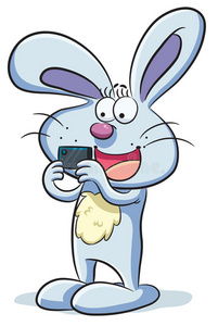 动物照相机剪贴画卡通人物可爱的小兔子,拿着照相机兔子带着照相机