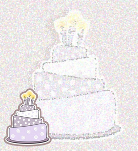 生日蛋糕卡点画，彩色背景