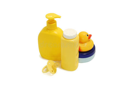婴儿肥皂，滑石粉，奶油和其他浴室配件