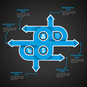 创意箭头信息图形设计图片