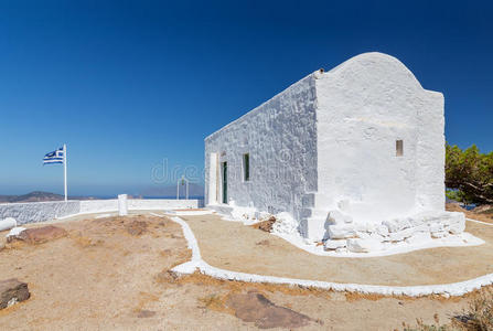 克拉德科茨普罗维蒂斯伊利亚教堂,米洛斯岛,基克拉德斯,希腊照片