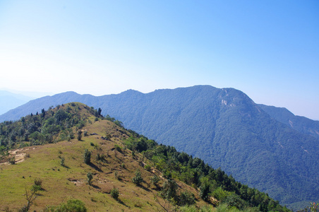 风景在 mountaintip 与大