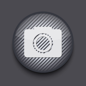 矢量 app 圈带区卷上的图标的灰色背景。10 eps